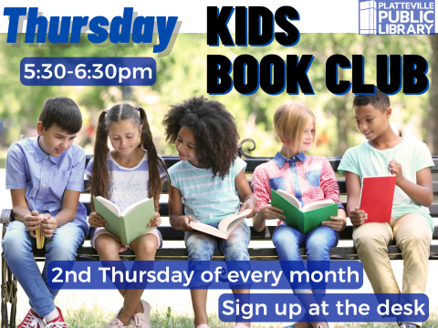 Kids sitting on bench outside reading.