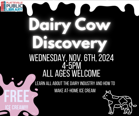 Dairy Days Wed, Nov 6 from 4-5pm