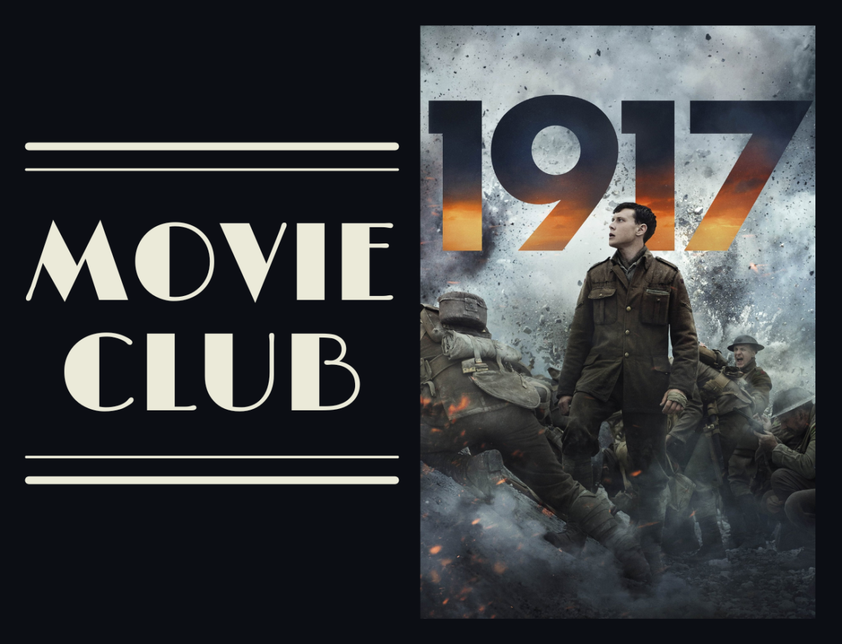 Cover of the film "1917" next to the words "Movie Club"