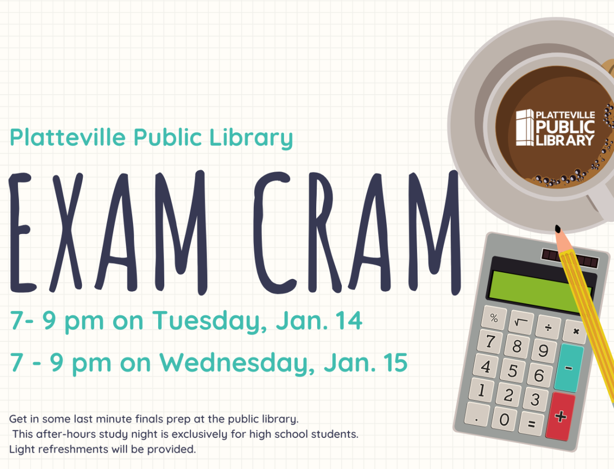 Exam Cram January 14 and 15 from 7pm to 9 pm