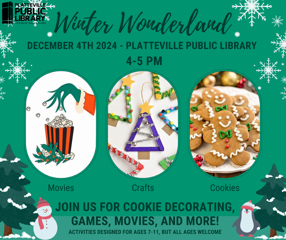 Winter Wonderland Dec 4 4-5pm